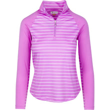 Greg Norman Womens Solar XP 1/4 Zip Stripe Pullover