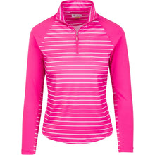 Greg Norman Womens Solar XP 1/4 Zip Stripe Pullover